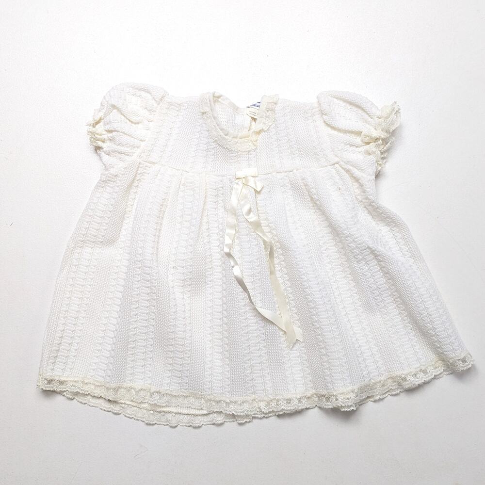 Vintage Madonna Dress Baby Girls Size 6m Sweater Ivory